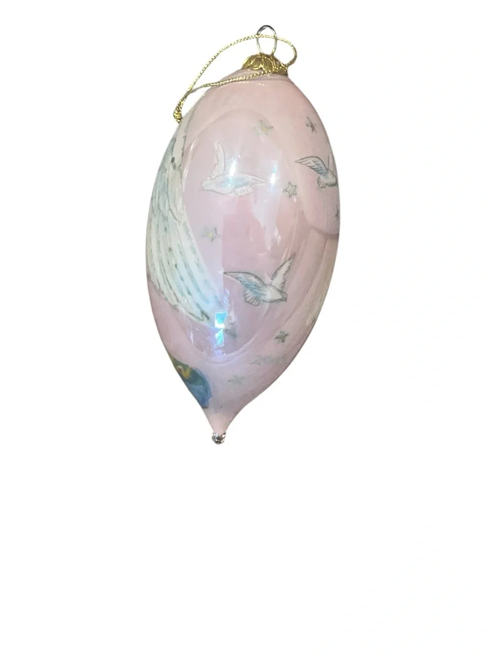 Pier One Li Bein Angel Hand Painted Mouth Blown Glass Ornament 2009 Collection